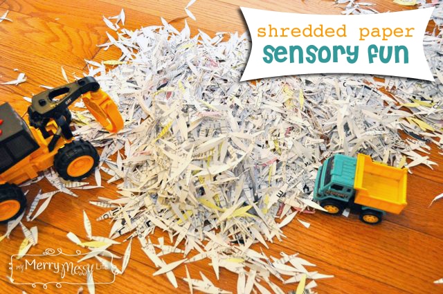 Shredded Paper Sensory Fun Play for Kids