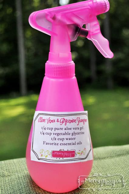 Aloe Vera and Glycerine Shampoo with Free Printable Label