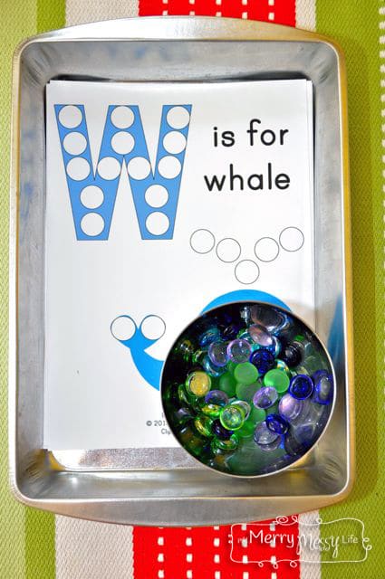 Montessori Preschool Trays - Dot Letters