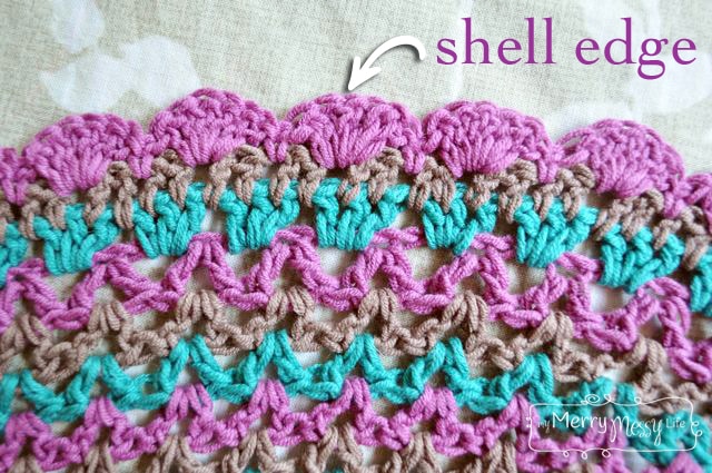 Free Crochet Pattern for a Shawl, Shrug and Skirt with Shell Edging
