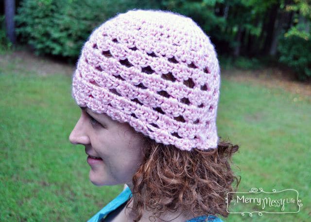 Crochet Iced Shell Beanie - Sweet and Pretty for Any Age Lady - Free Pattern