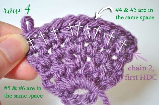 Free Crochet Ear Warmer Pattern - Photo Tutorial - Row 4