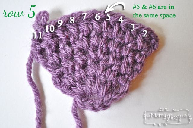 Crochet Ear Warmers Photo Tutorial - Row 5