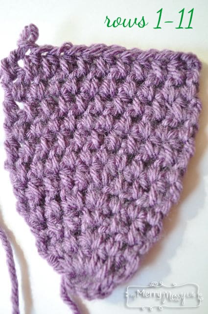 Crochet Ear Warmers Photo Tutorial - Rows 1-11