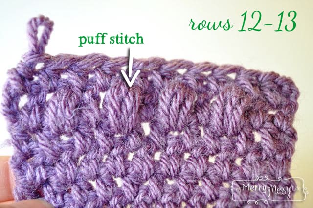 Crochet Ear Warmers Photo Tutorial - Rows 12-13