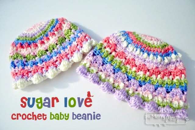 Free Crochet Baby Girl Beanie Pattern for Baby Girls