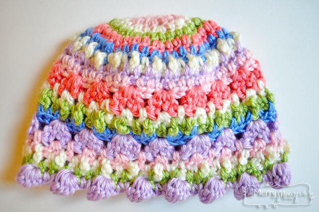 Crochet Baby Girl Beanie Hat - Free Crochet Pattern for a Baby Girl