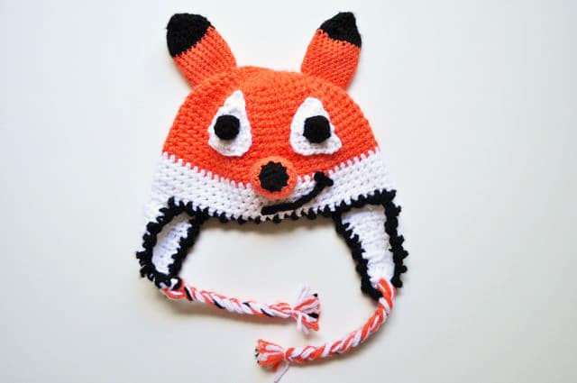 Free Crochet Fox Beanie Pattern in Sizes Newborn through Adult!