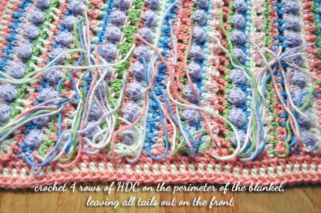 Sugar Love Crochet Baby Blanket Tutorial for the Border