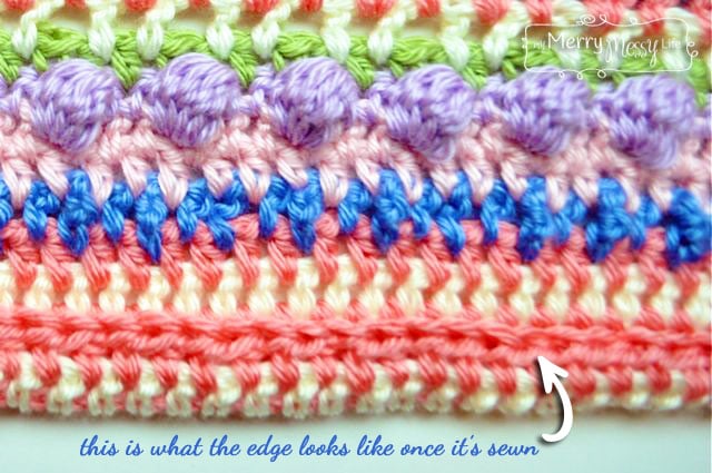 Crochet Baby Blanket Free Pattern - Close-up of the border