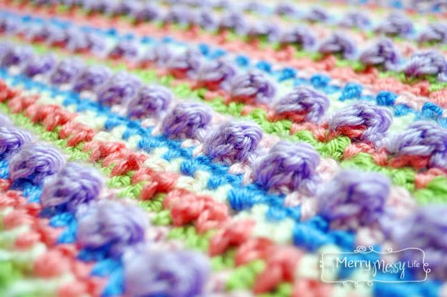 Sugar Love Crochet Baby Blanket - Free Pattern at My Merry Messy Life