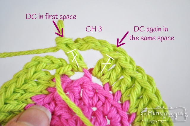 Crochet Heart Triangle Photo Tutorial - 4