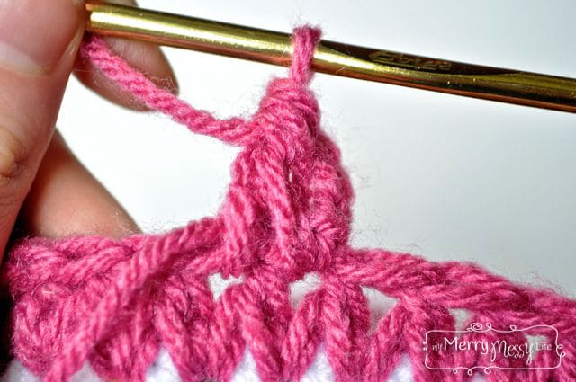 Crochet Stitch Tutorial - Forked Half Double Crochet - Finished!