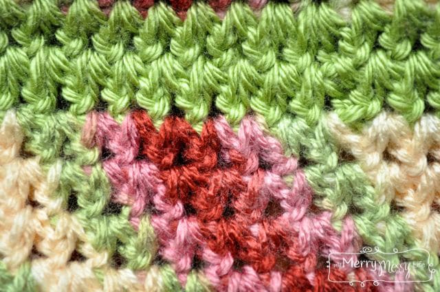 Crochet Forked Double Crochet Stitch with Variegated Yarn
