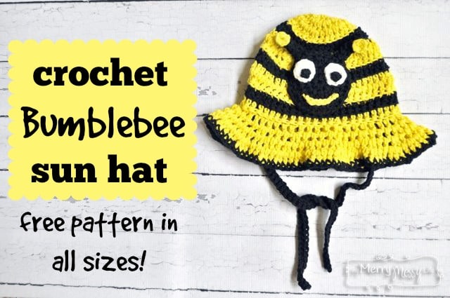 Crochet Bumblebee Hat - Free Crochet Pattern by My Merry Messy Life