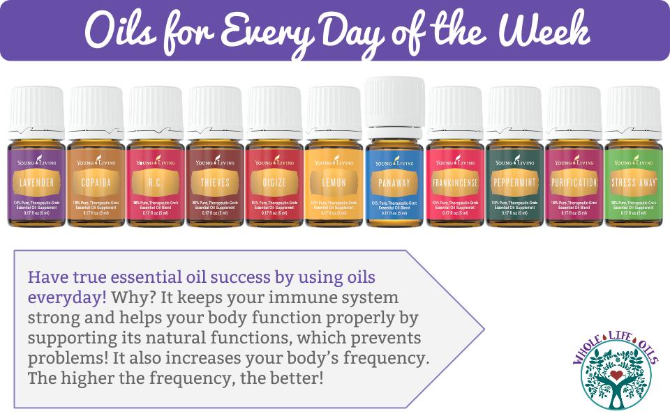 Oils for Every Day of the Week