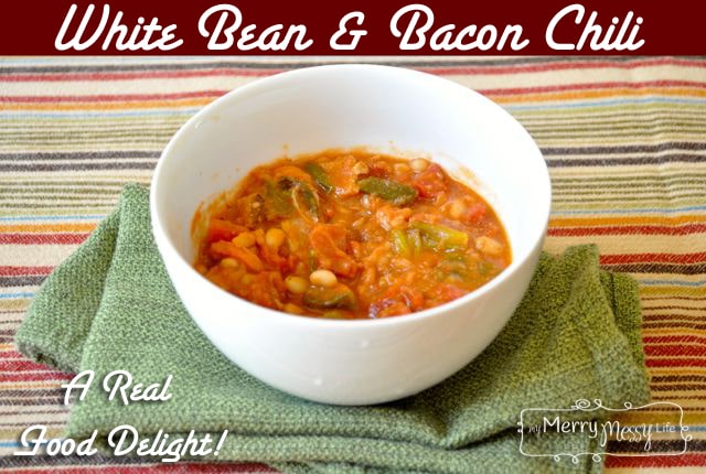 White Bean and Bacon Chili - Real, Nourishing and Grain Free!
