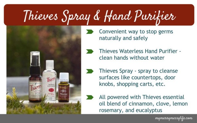 Stop Germs with Thieves Spray and Hand Purifier