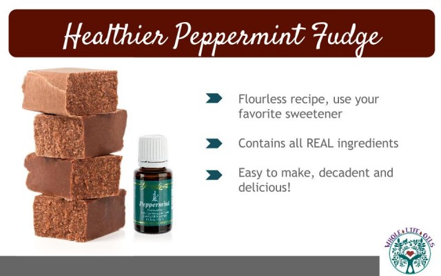 Healthier Peppermint Fudge Recipe - Grain Free with Essential Oils