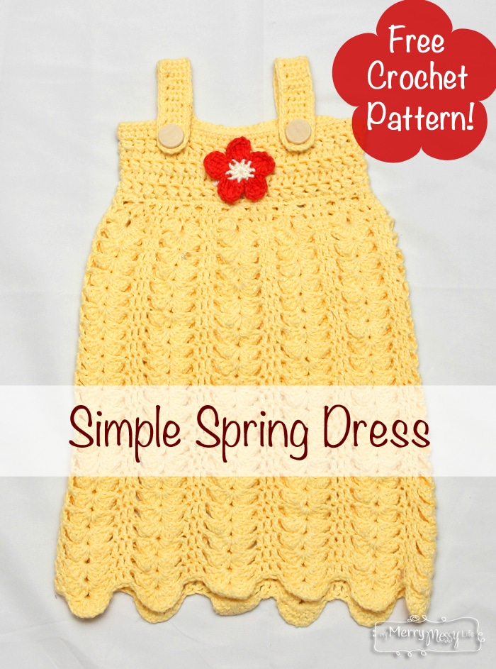Crochet Spring Dress with Flower - Free pattern!