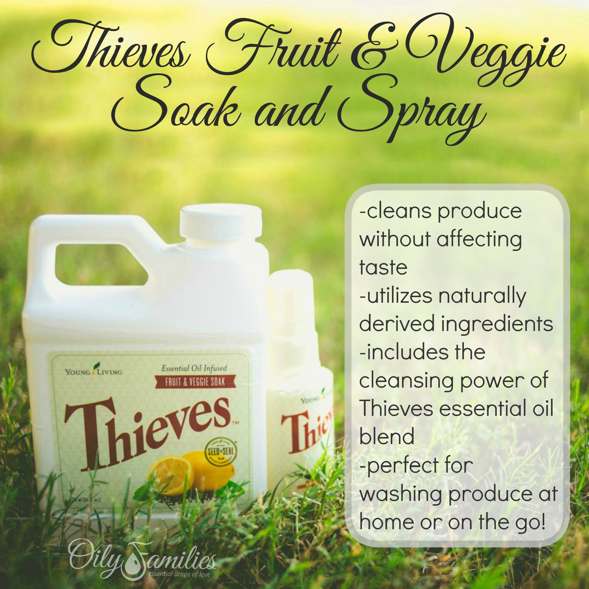 Thieves Fruit and Veggie Spray - no toxic chemicals!