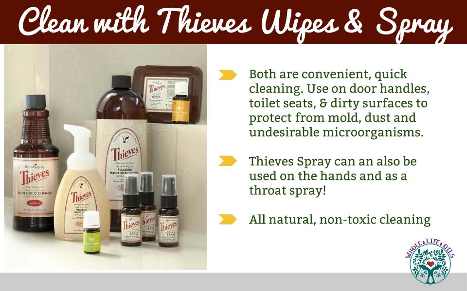 Thieves Wipes and Spray for Easy, Safe and Natural Cleaning