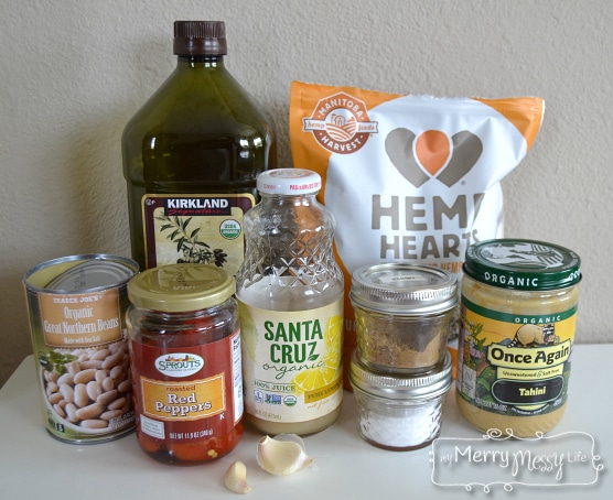 Ingredients for the Simple, Vegan and Delicious White Bean Hummus Dip