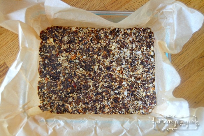 Homemade Larabars - in the pan