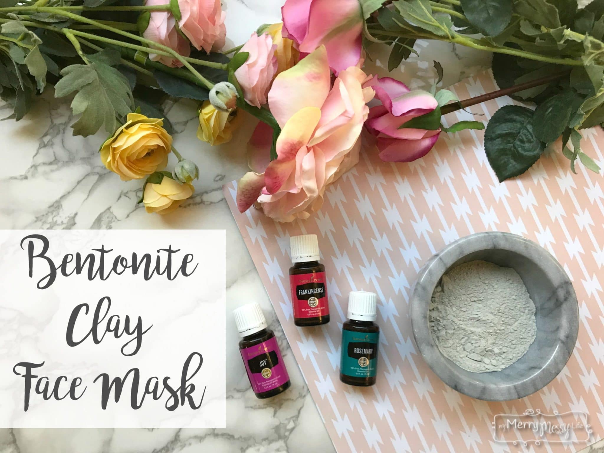 DIY Natural Bentonite Clay Face Mask to Shrink Pores, Detoxify and Clean with Apple Cider Vinegar, Bentonite Clay and Essential Oils