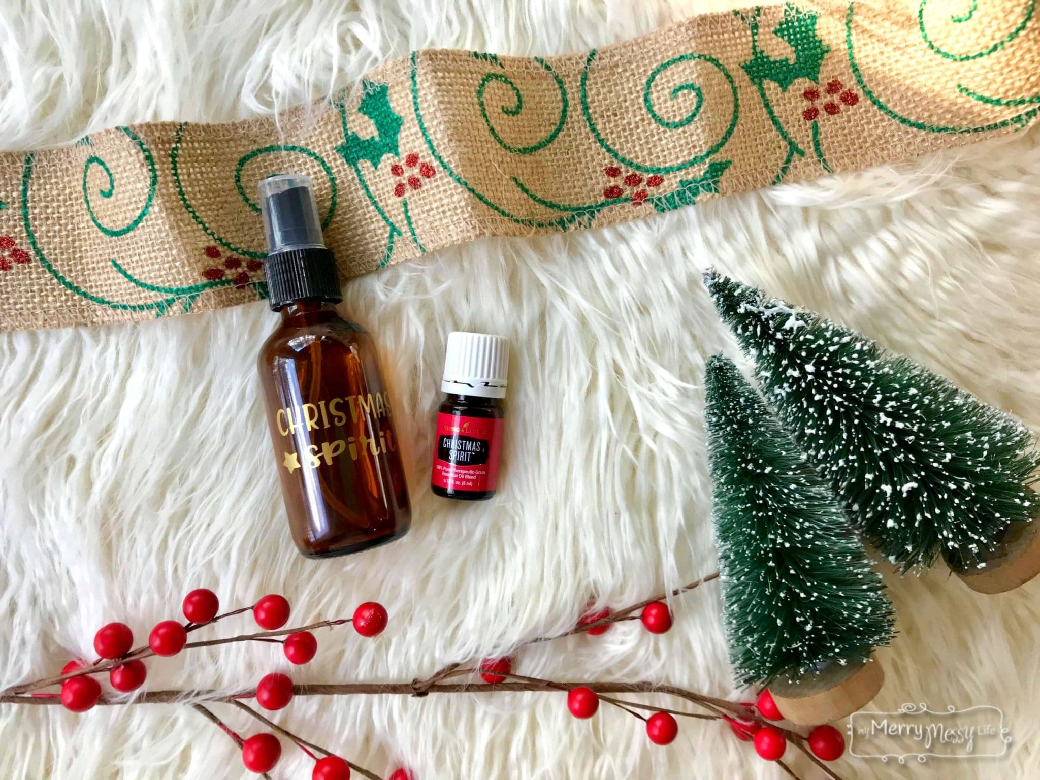 Christmas Spirit Spray Recipe with Essential Oils