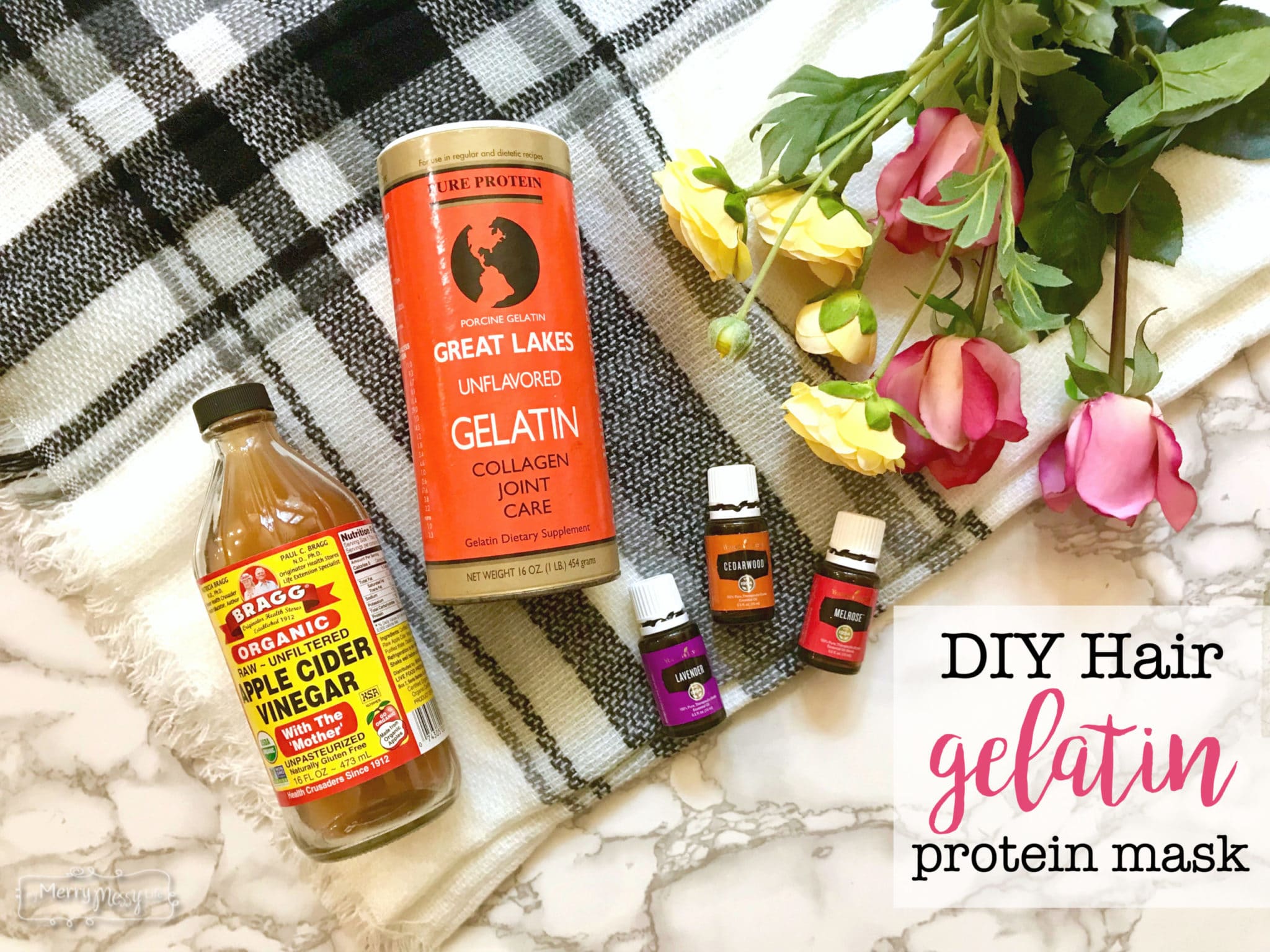 DIY Gelatin Hair Protein Treatment - My Merry Messy Life