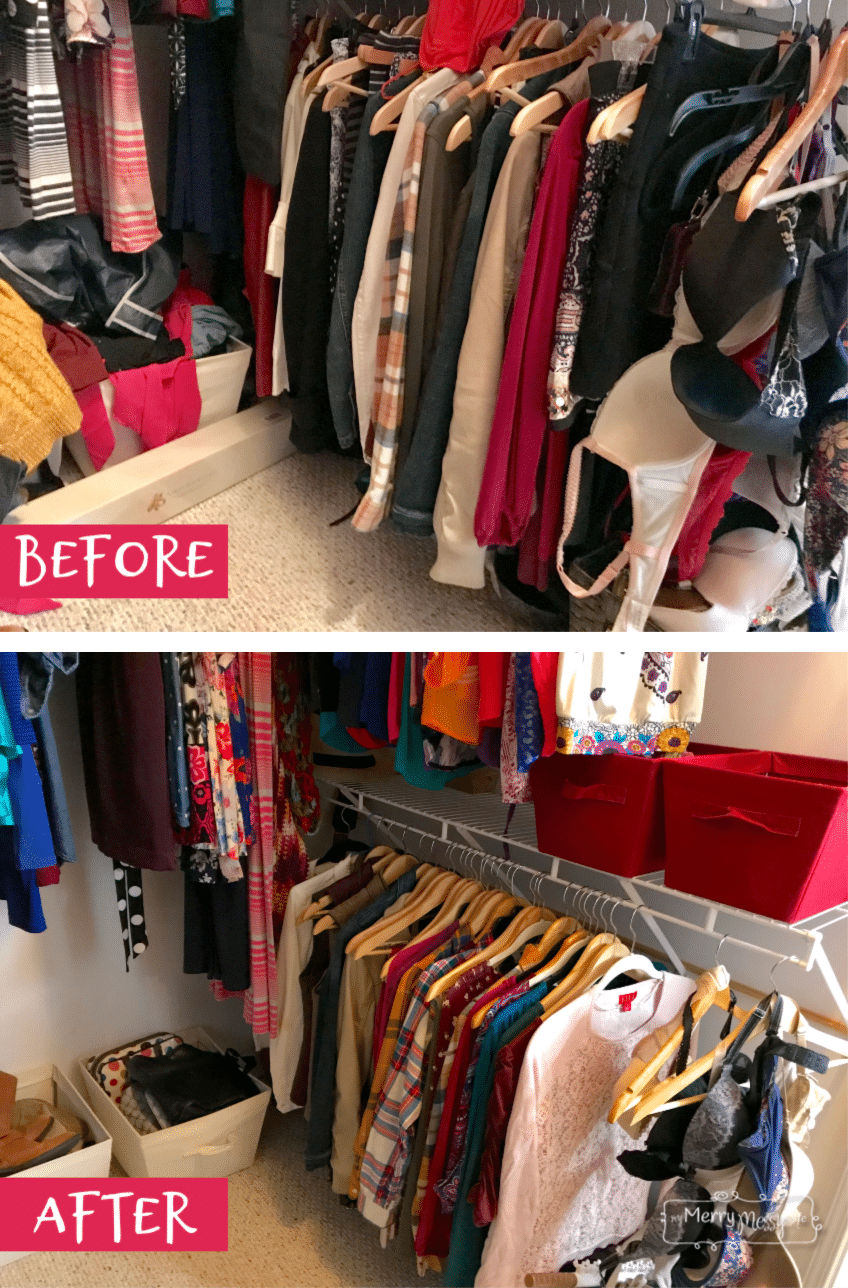 How I Decluttered My Master Closet with Marie Kondo's Method - Before and After