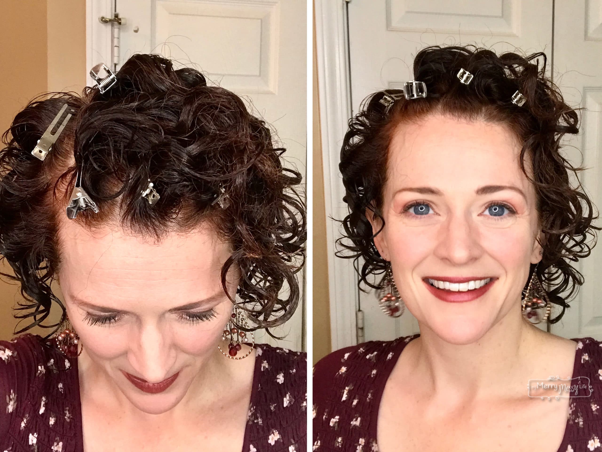 Get volume from the roots for curly hair with root clips!