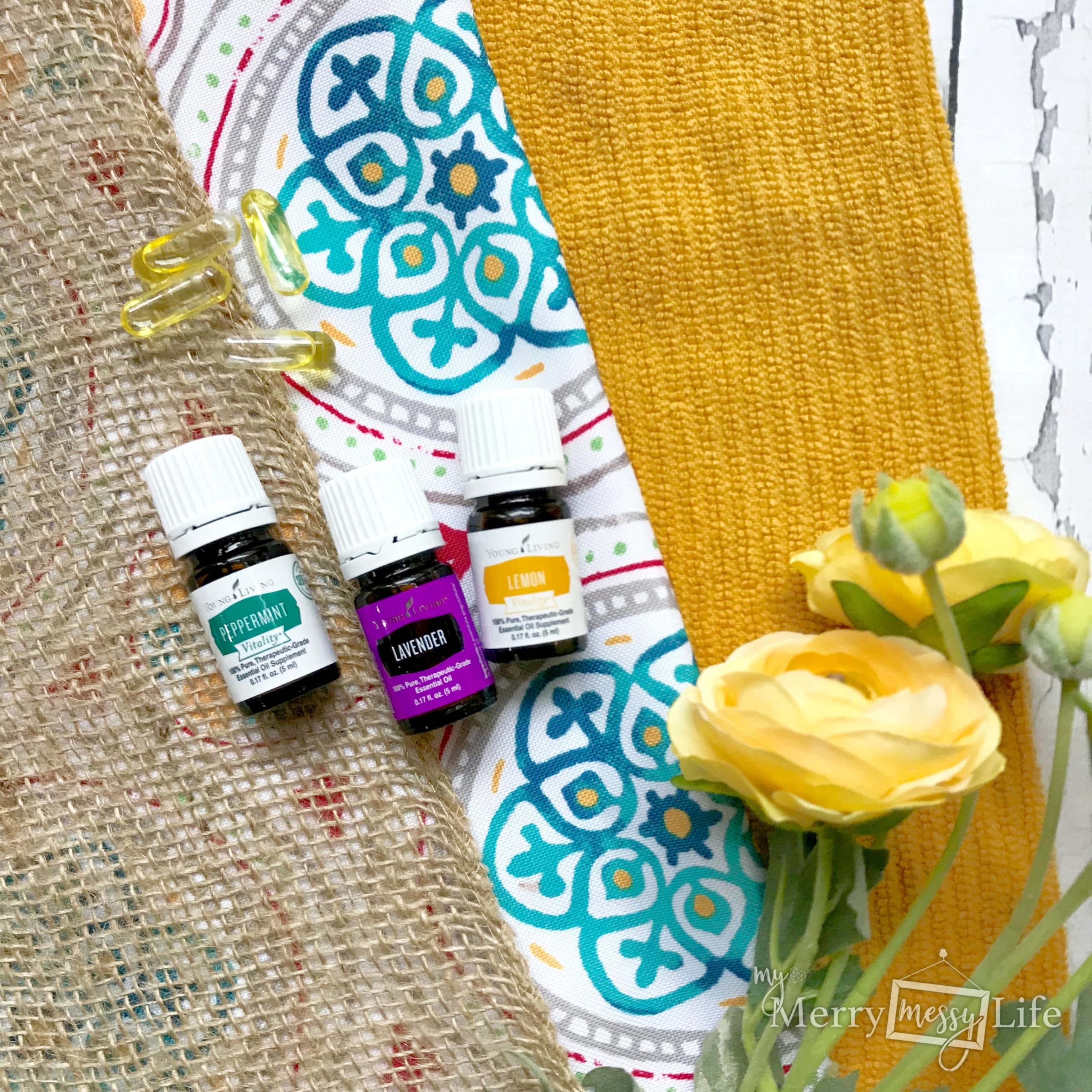 Lavender, Lemon and Peppermint Essential Oil Capsules for Springtime and Other Allergies