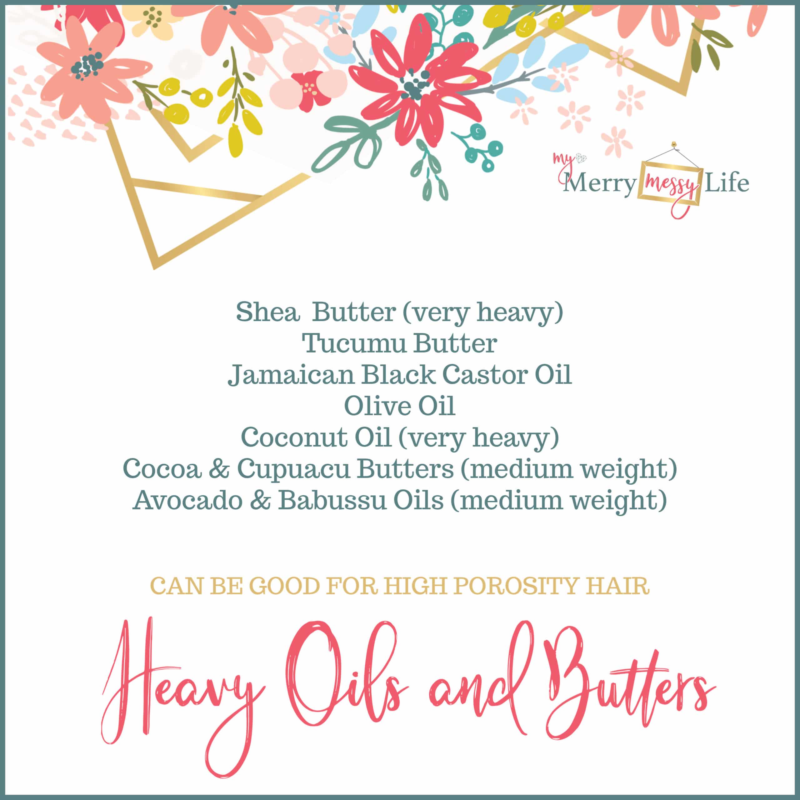 Heavy Butters and Oils that are Good for High Porosity Hair