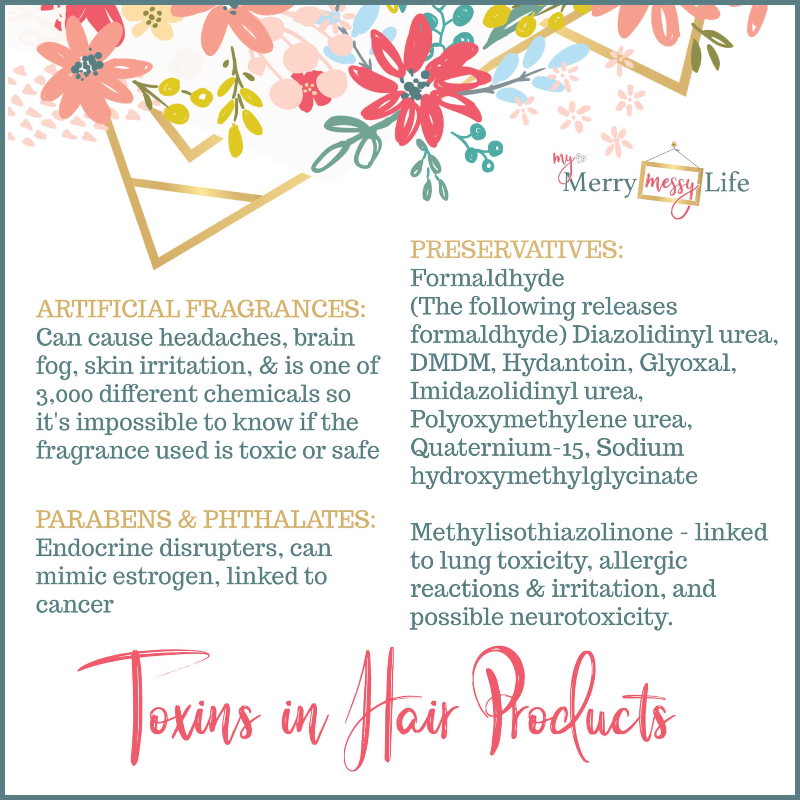 Toxins to Avoid in Curly Hair and Hair Products - Artificial Fragrances, Preservatives, Parabens and Phthalates