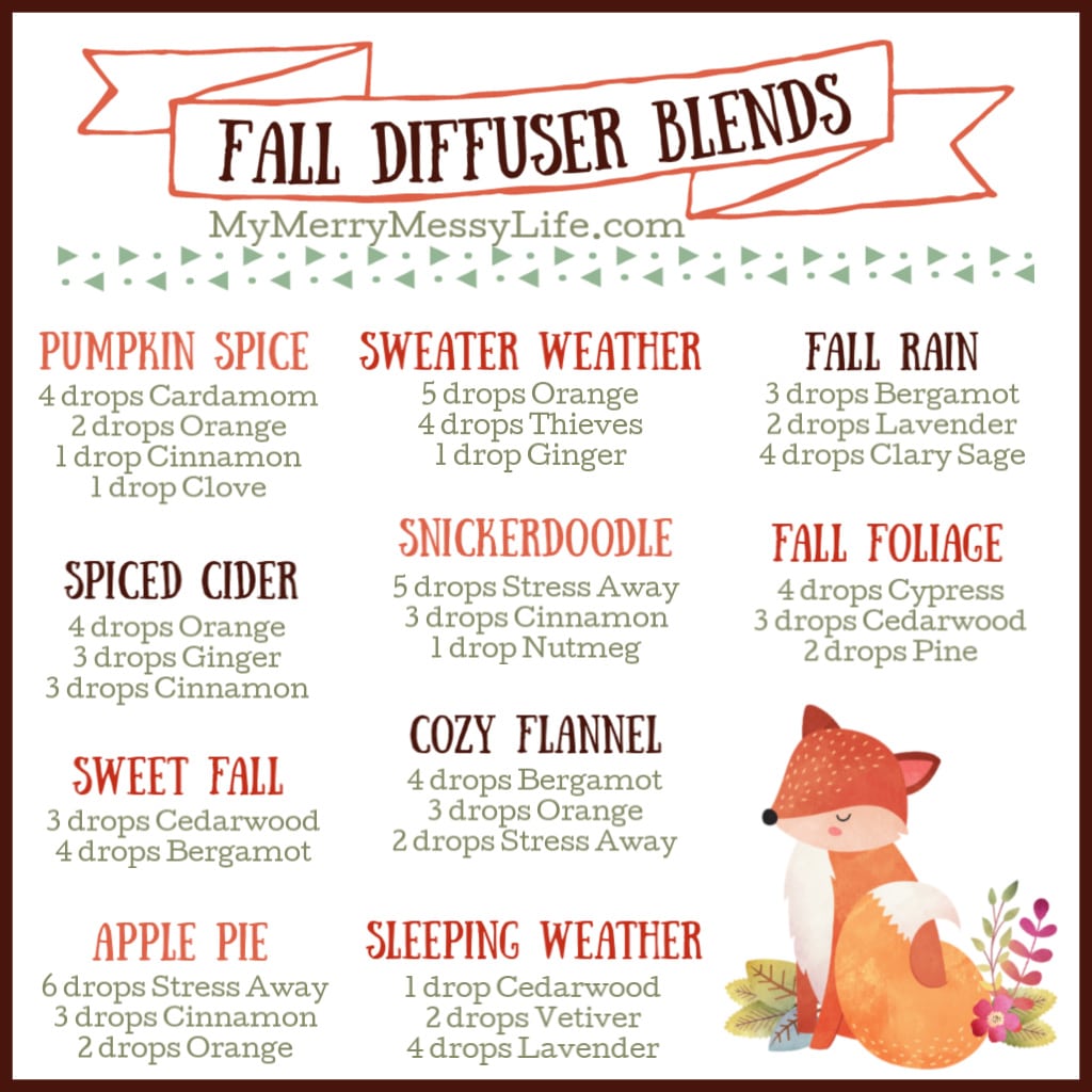 Fall Diffuser Blends using Essential Oils to bring autumn aromas into your home