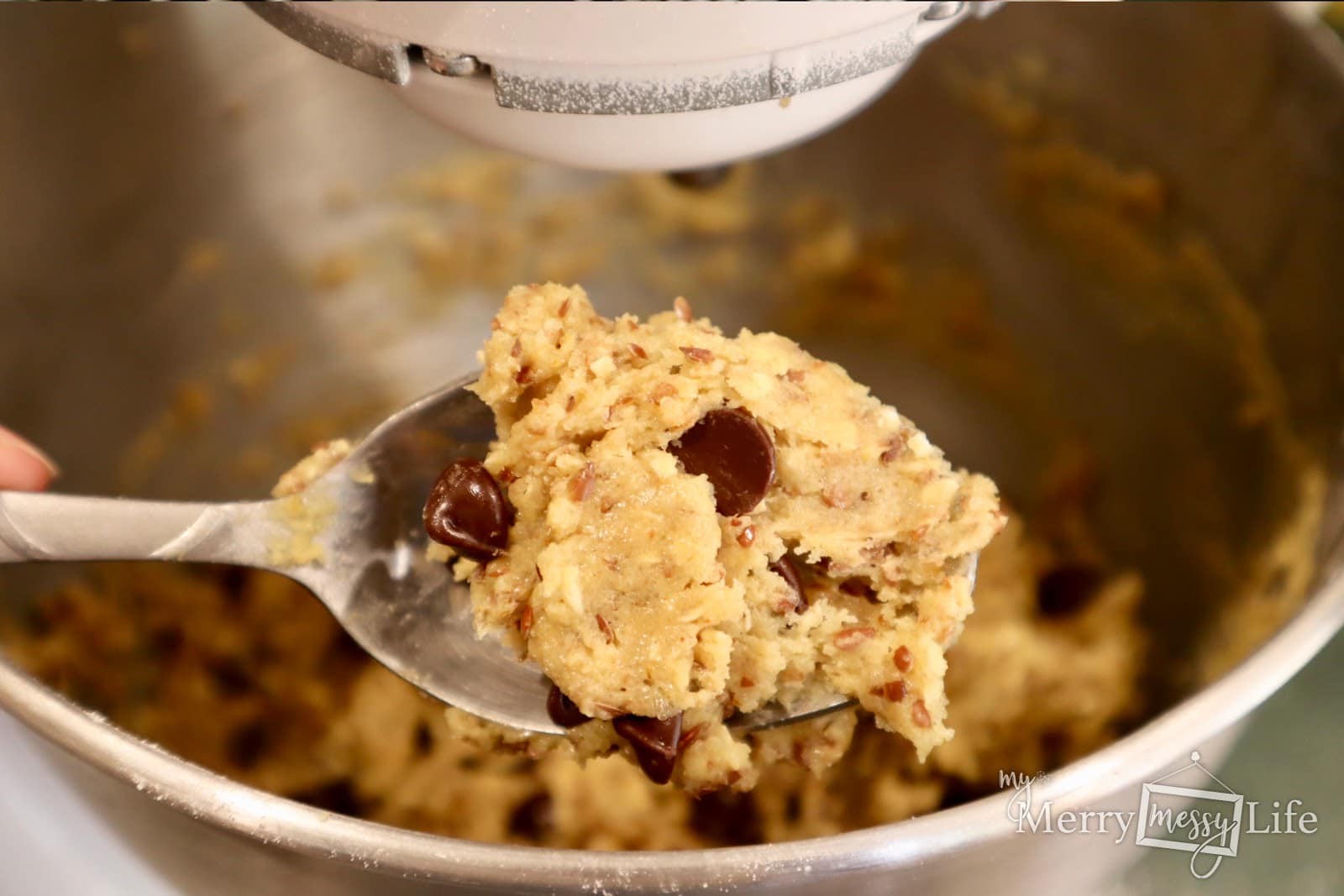 Flax Oatmeal Chocolate Chip Cookies dough