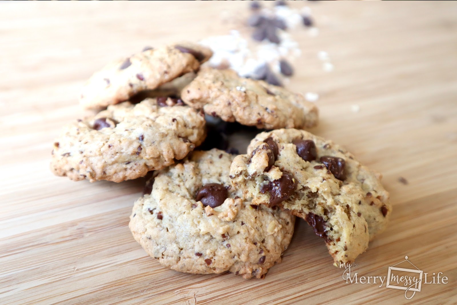 Hearty Flax Oatmeal Chocolate Chip Cookies