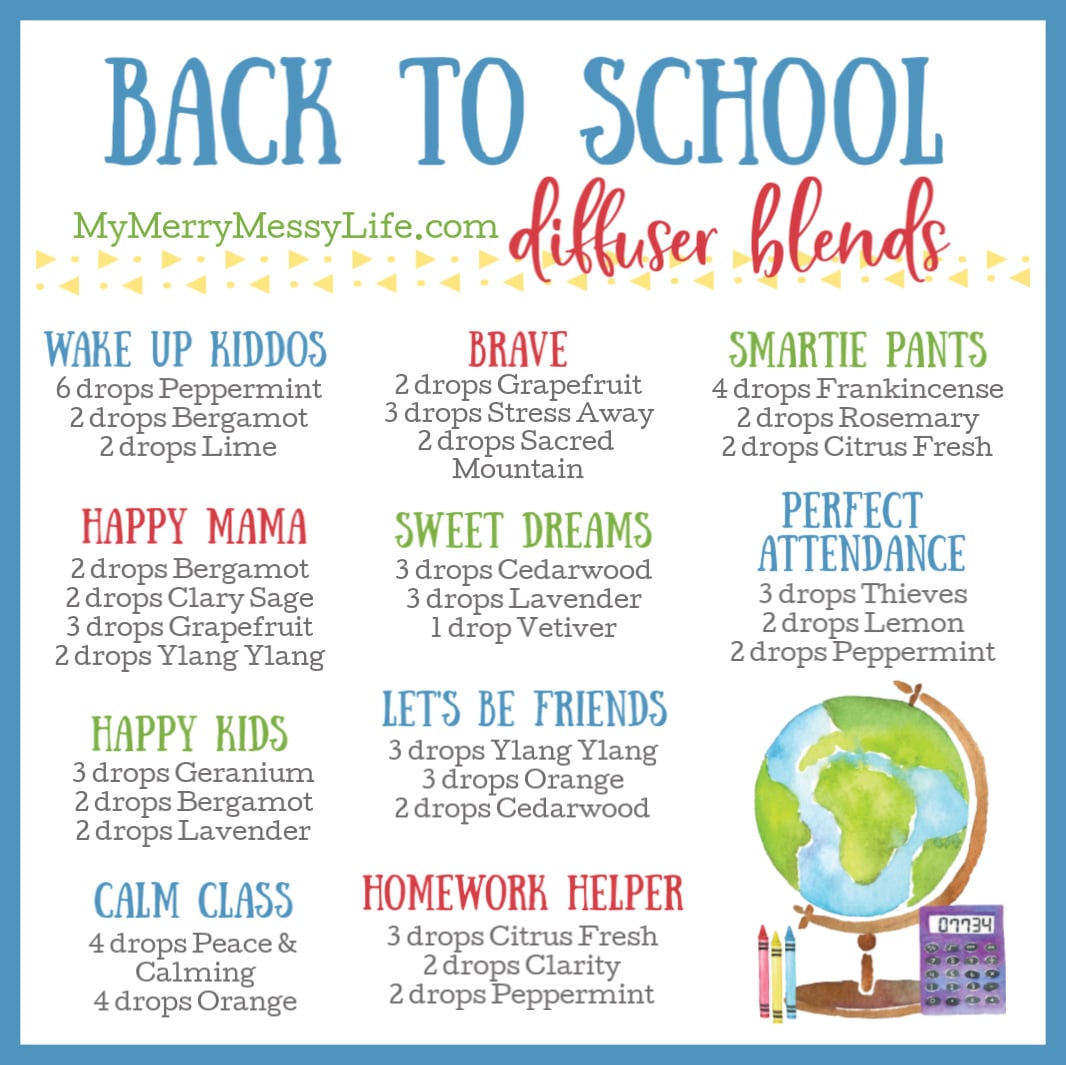 10 Back to School Essential Oil Diffuser Blends – My Merry Messy Life