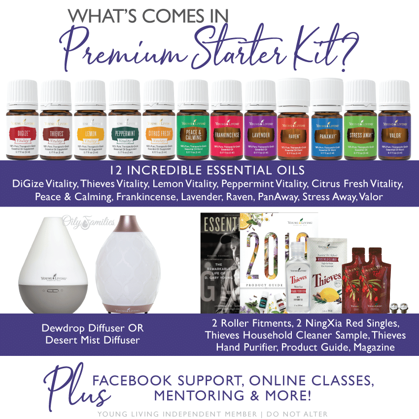 Young Living's Premium Starter Kit for Essential Oils and a Diffuser