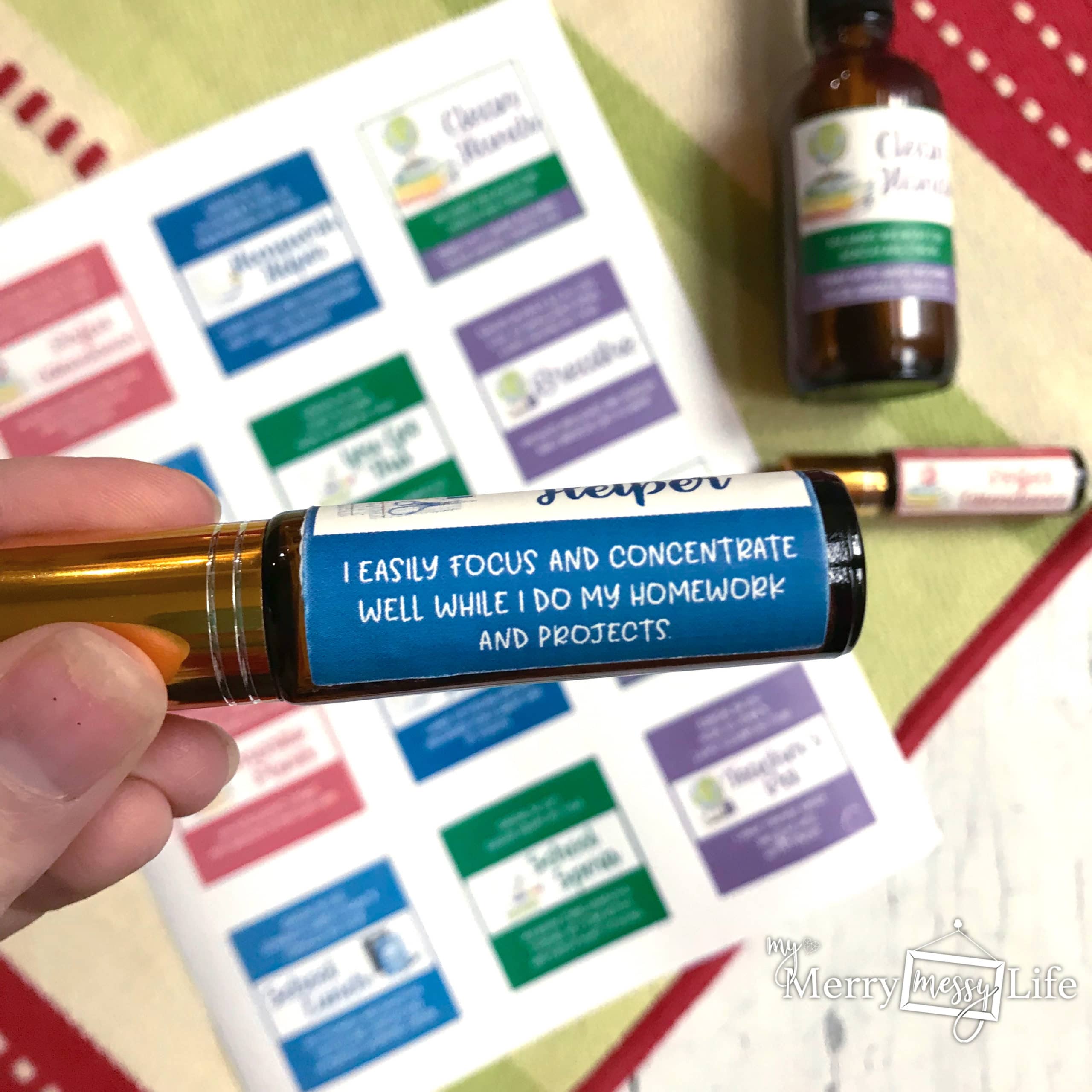 Back to School Essential Oil Roller Bottle and Spray Recipes