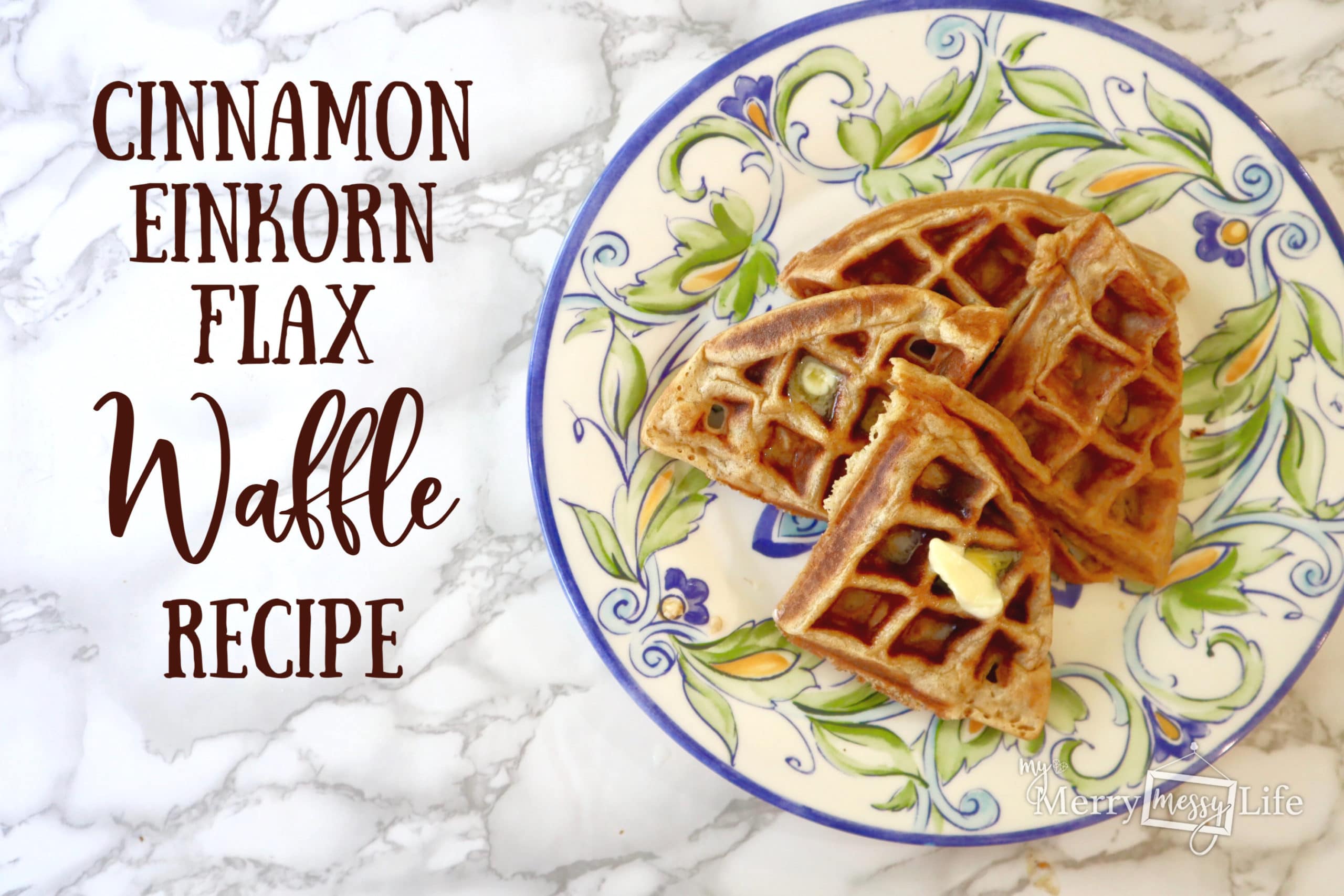 Cinnamon Einkorn Flax Waffle Recipe Picture