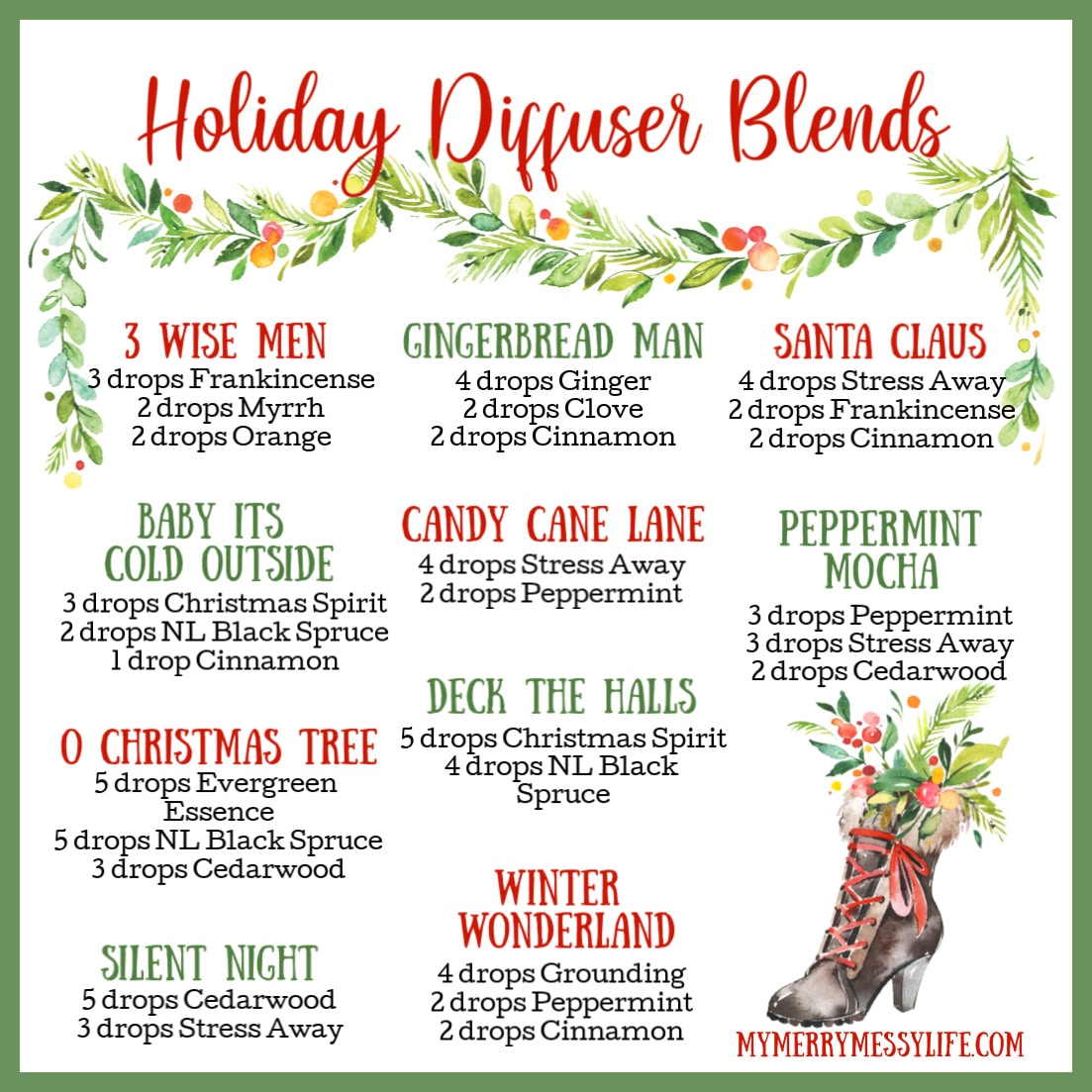 10 Holiday Diffuser Blends with Essential Oils from Young Living
