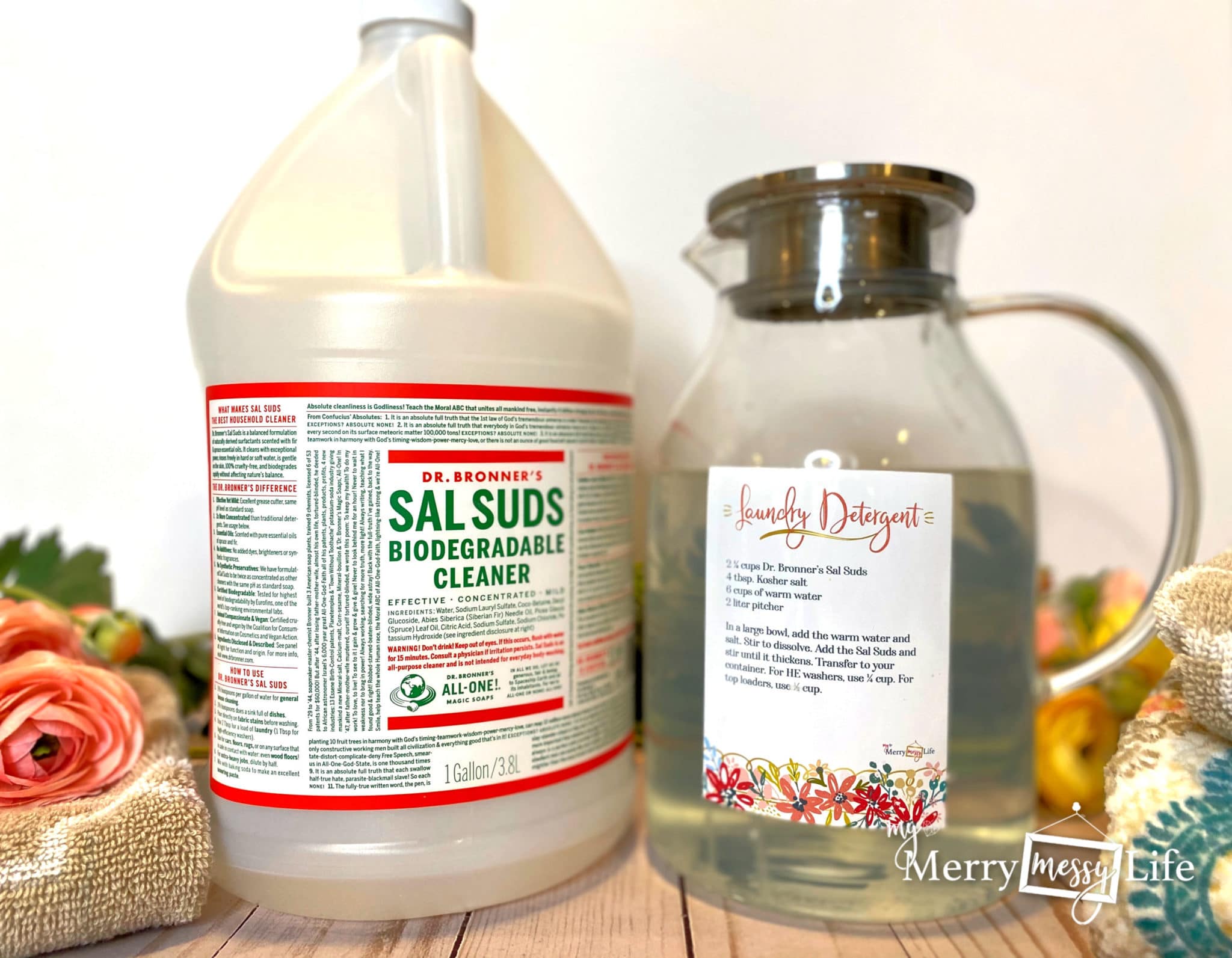 Easy Natural Laundry Detergent Recipe with Dr. Bronner's Sal Suds - Totally Safe, Nontoxic and Easy