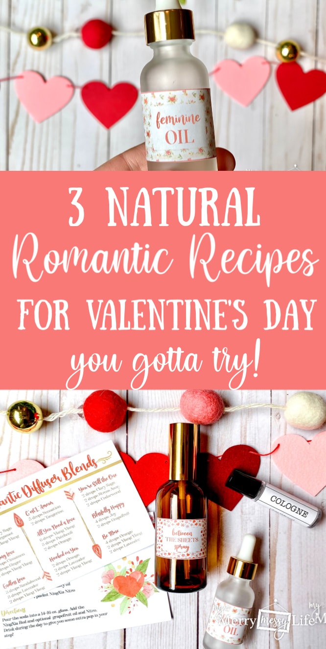 3 Natural Romantic Recipes for Valentine's Day You Gotta Try! Between the Sheets Spray, Feminine Oil Natural Lubricant, and Men's Cologne