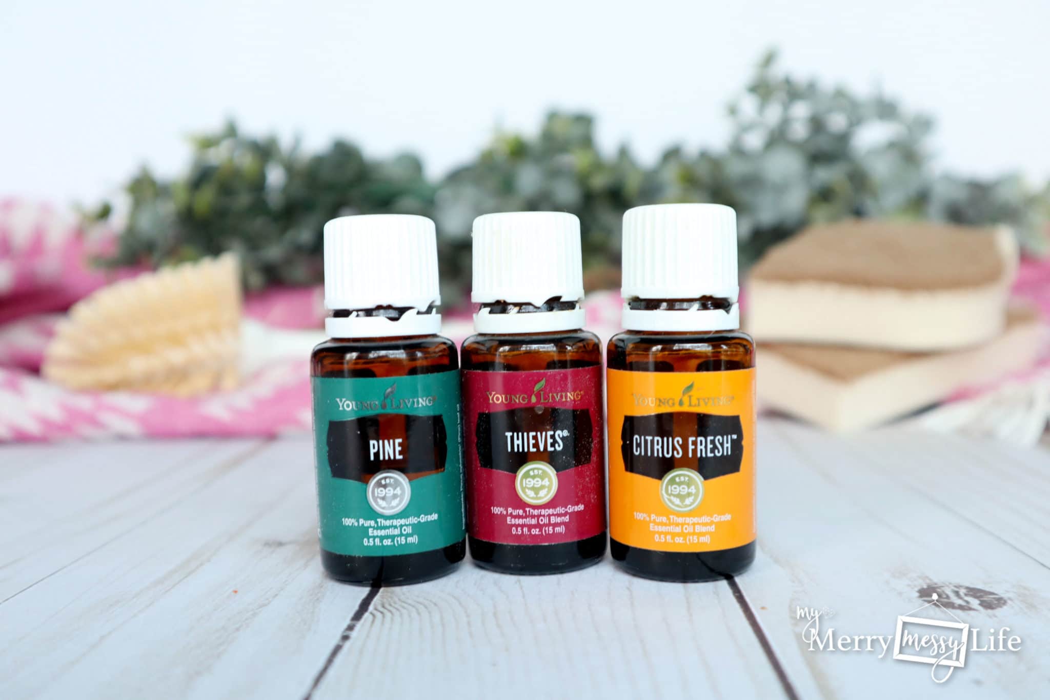 Essential Oils for Natural Cleaning - Lemon, Thieves, Citrus Fresh, and Pine