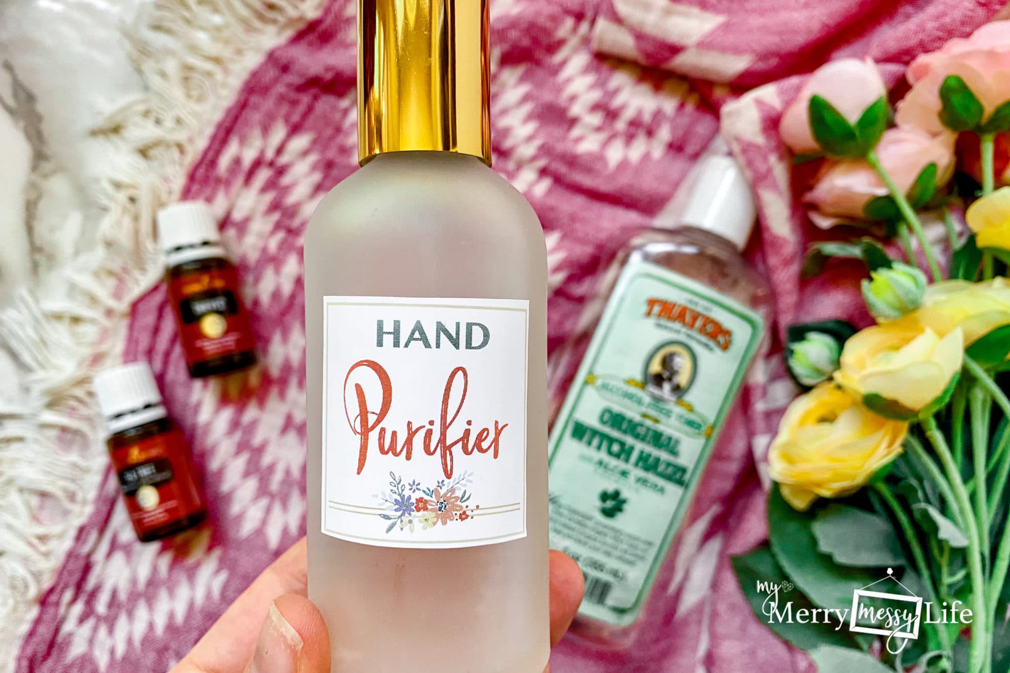 Hand Purifying Spray using Essential Oils and Witch Hazel