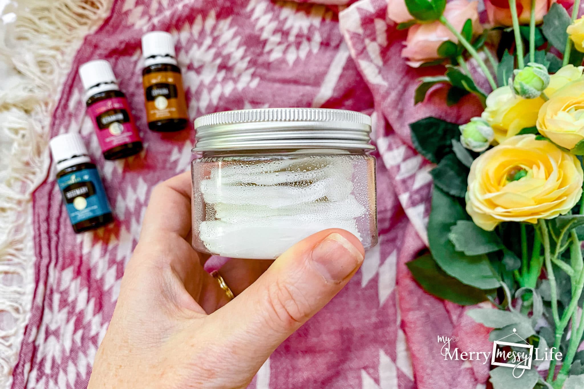 DIY Natural Makeup Remover Wipes using Essential Oils, Sweet Almond Oil and Witch Hazel