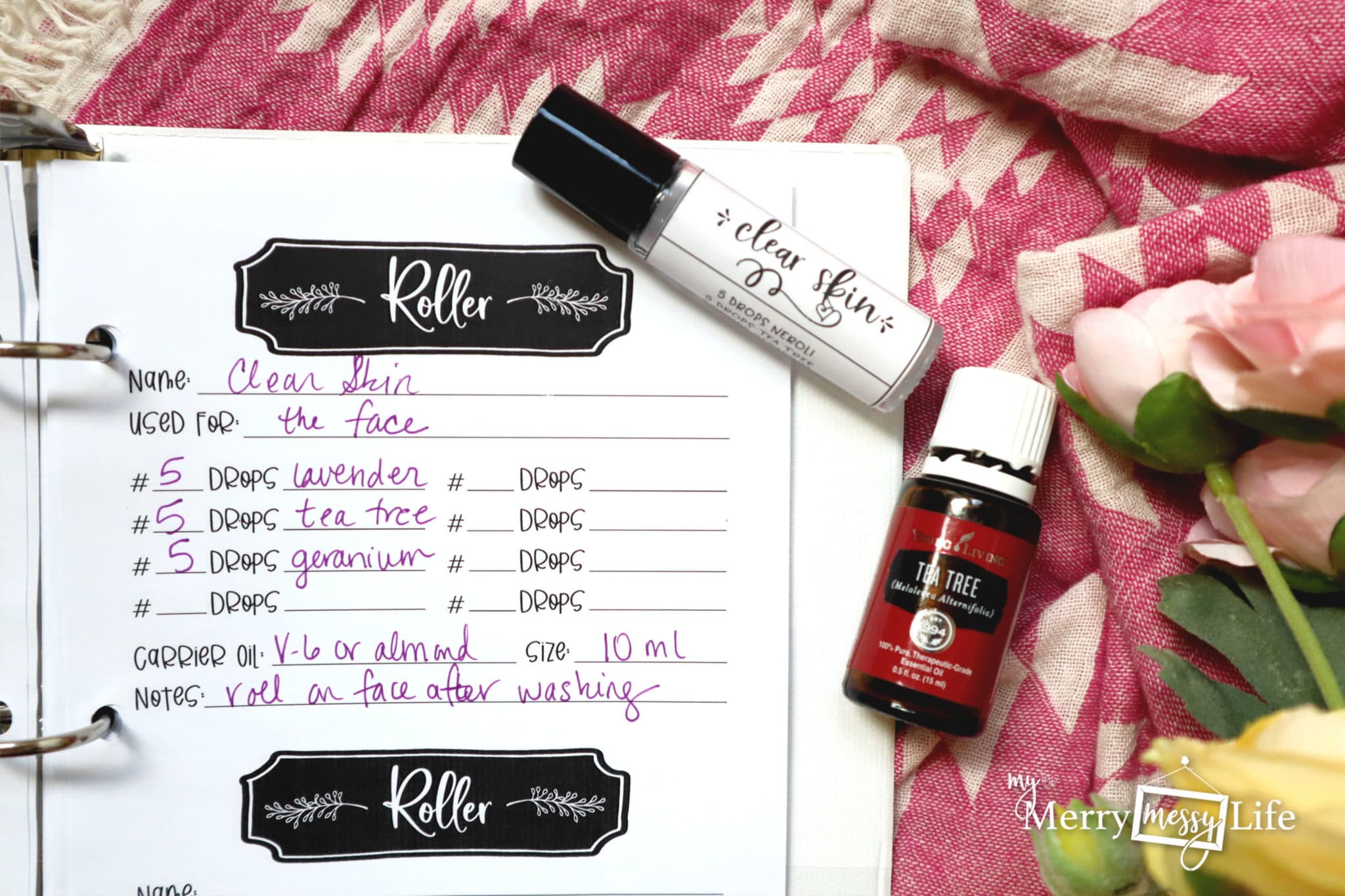 Essential Oil Journal - Roller Bottle Recipes